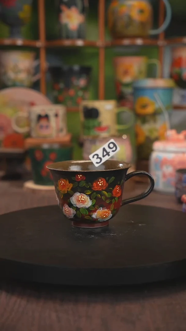 紫砂油画釉下彩手绘349