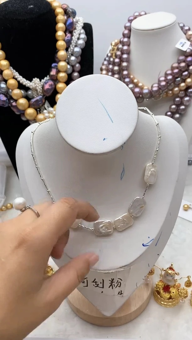 【闪购商品】淡水珍珠颈饰钛钢26