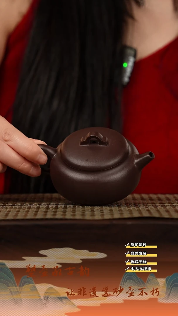 茶壶紫砂宜兴紫砂茶壶 素影老紫泥