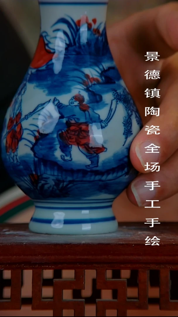 摆件手景德镇陶瓷 全场手工绘
