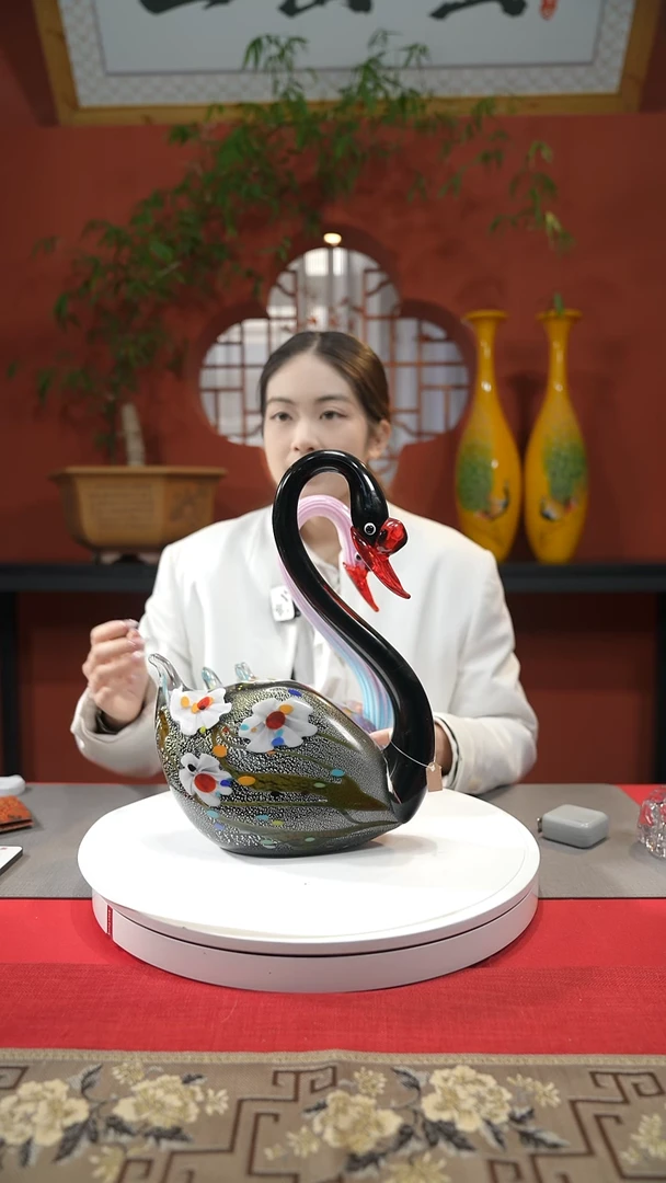 【闪购商品】琉璃手工艺品黑天鹅