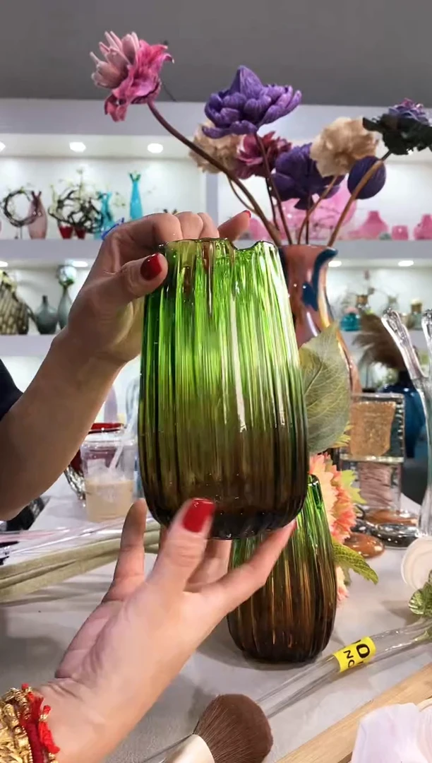 慕忆家手作琉璃花瓶瑕大号