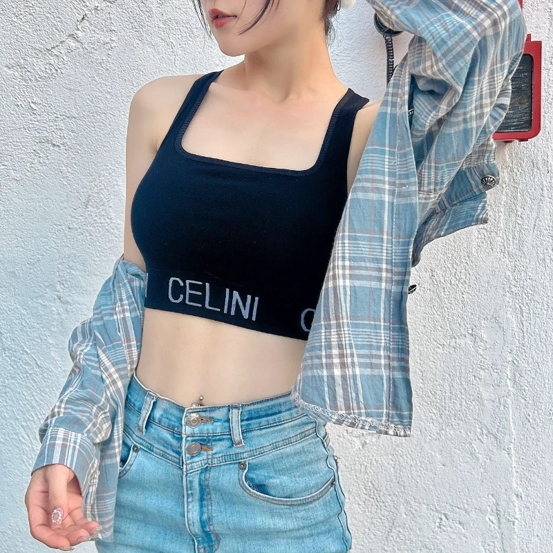 【福利清仓】时尚运动风固定罩杯背心-3335-F