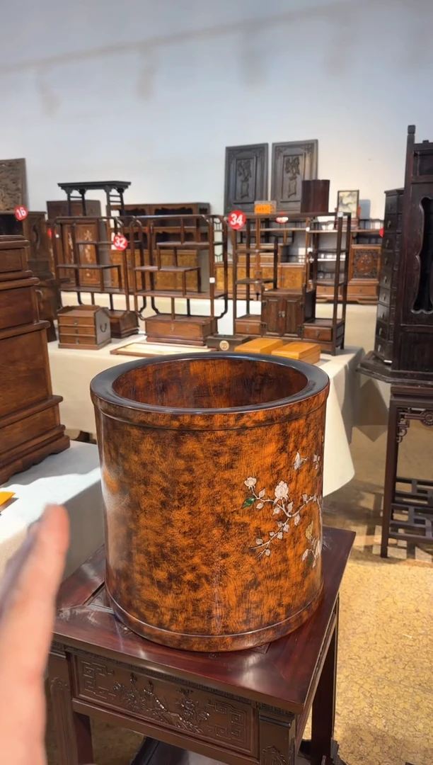 【闪购商品】木花梨木  大卷缸   工艺品