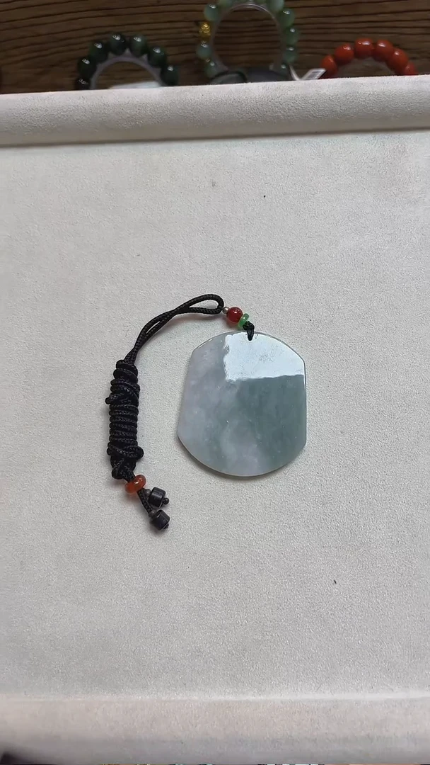 翡翠未镶嵌吊坠(不含链)无事牌