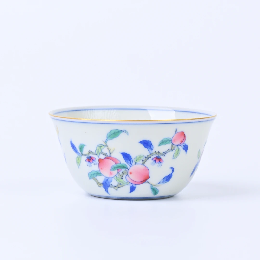 【景德詺兮】刘阳阳·斗彩三多鸡缸杯MX9127