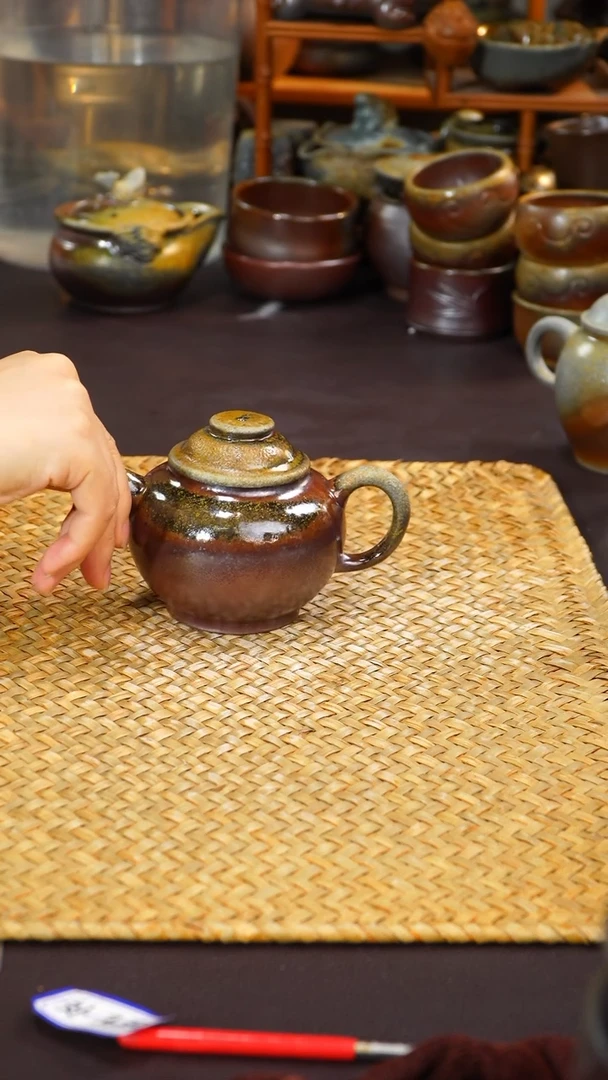 茶壶紫砂纯自然柴烧