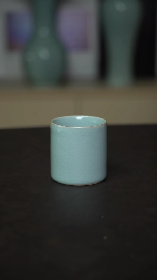杯子瓷粉青釉直口杯120毫升