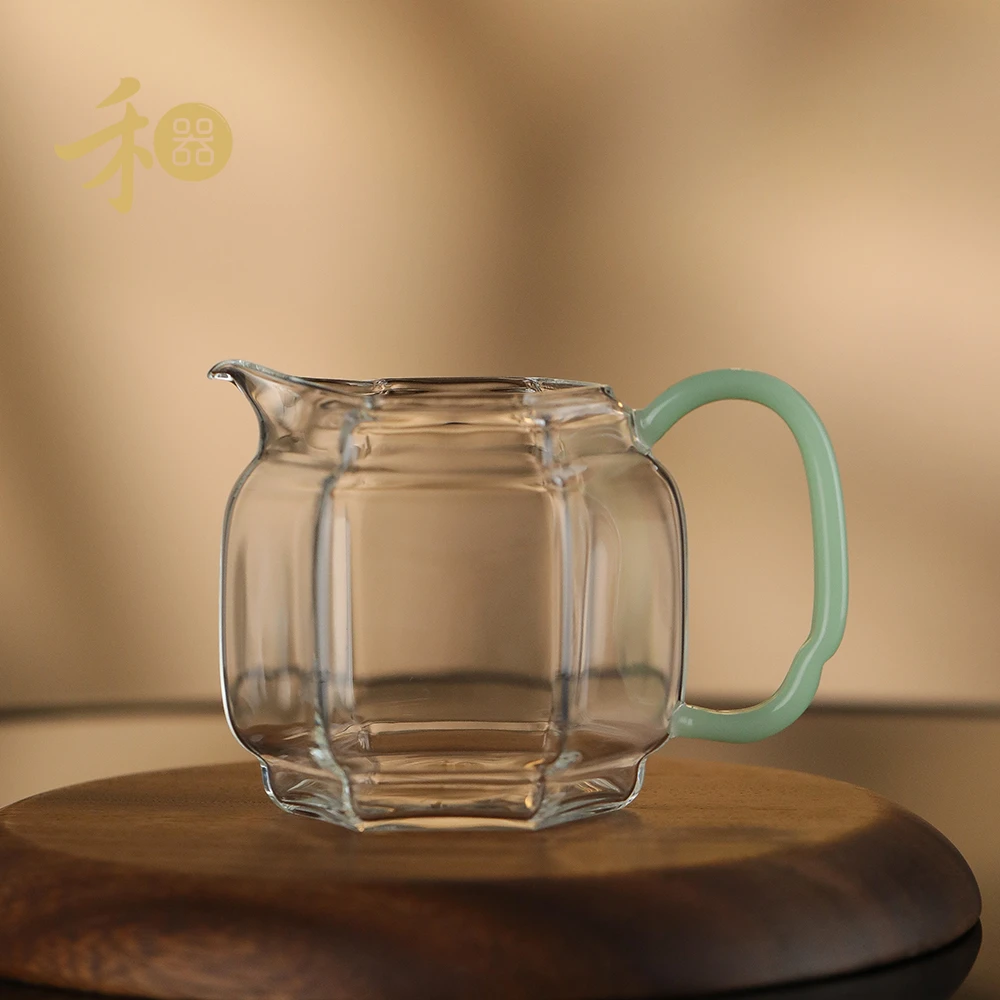 禾器 晶彩坤灵茶海 六方公杯 高硼硅玻璃公道杯分茶器