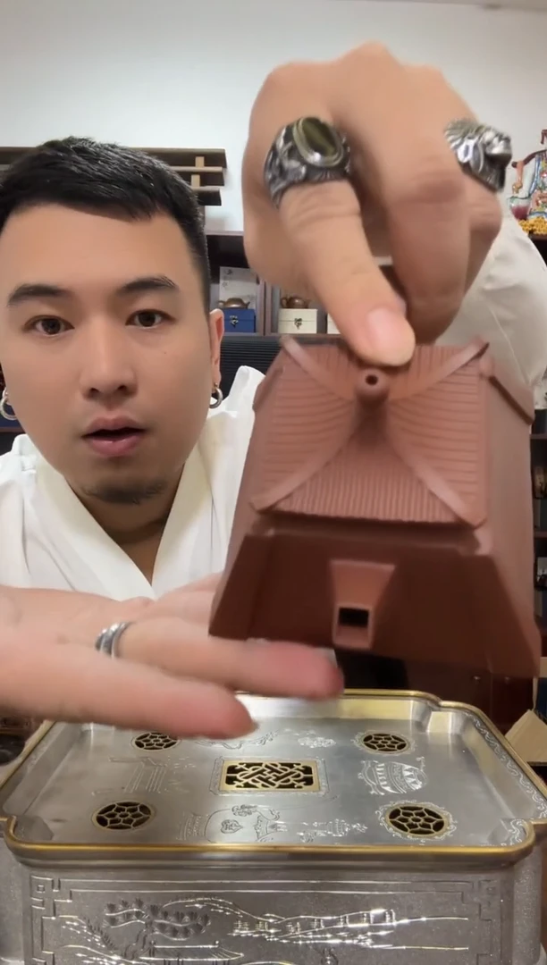 茶壶紫砂瓦房壶 宜兴紫砂壶