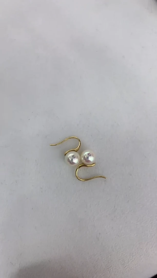 【闪购商品】海水珍珠耳饰18K金镶嵌高跟鞋7.5-8