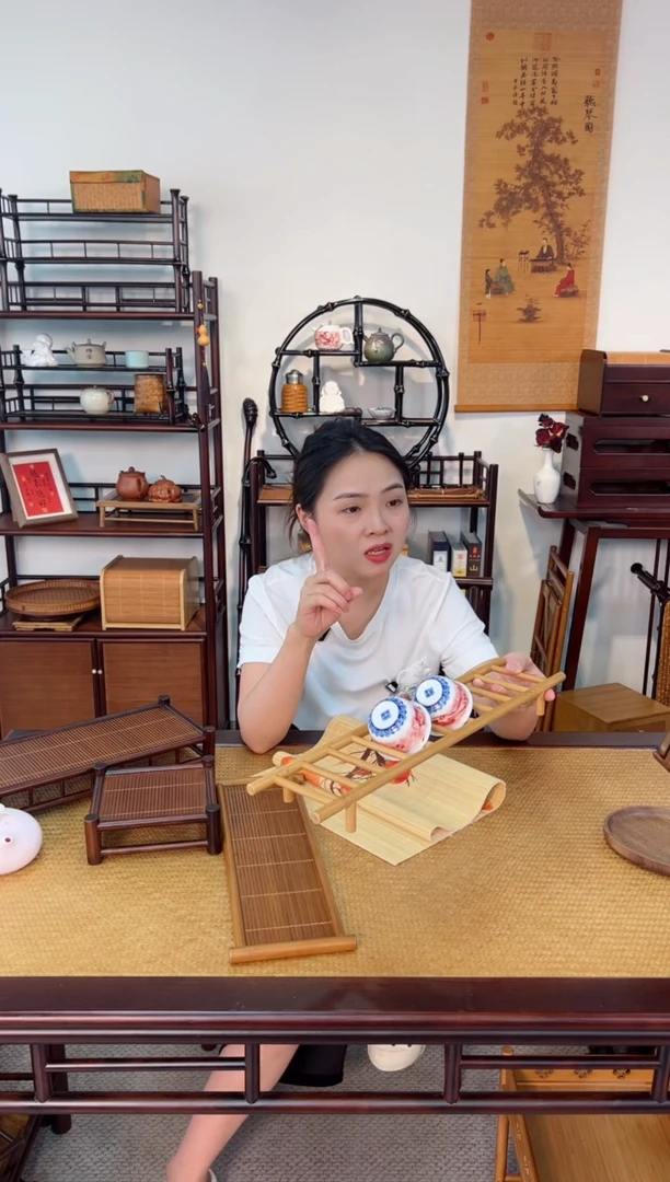 节节高云梯高山楠竹置物架收纳架沥水架茶杯茶具