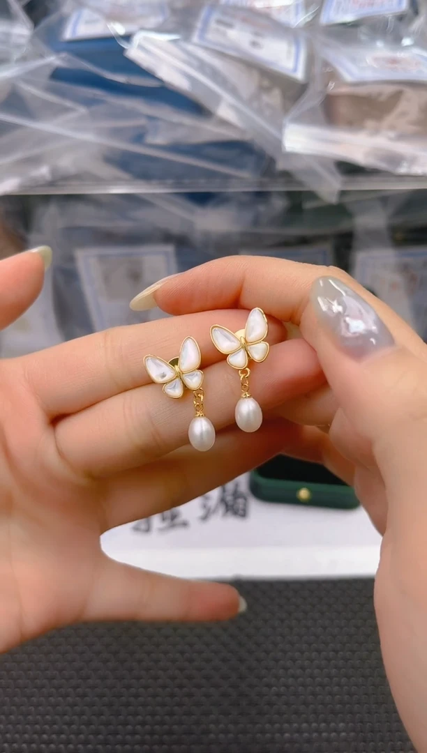 未镶嵌淡水珍珠耳饰ed1134