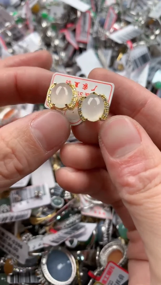 银S925镶嵌戒指翡翠10   1