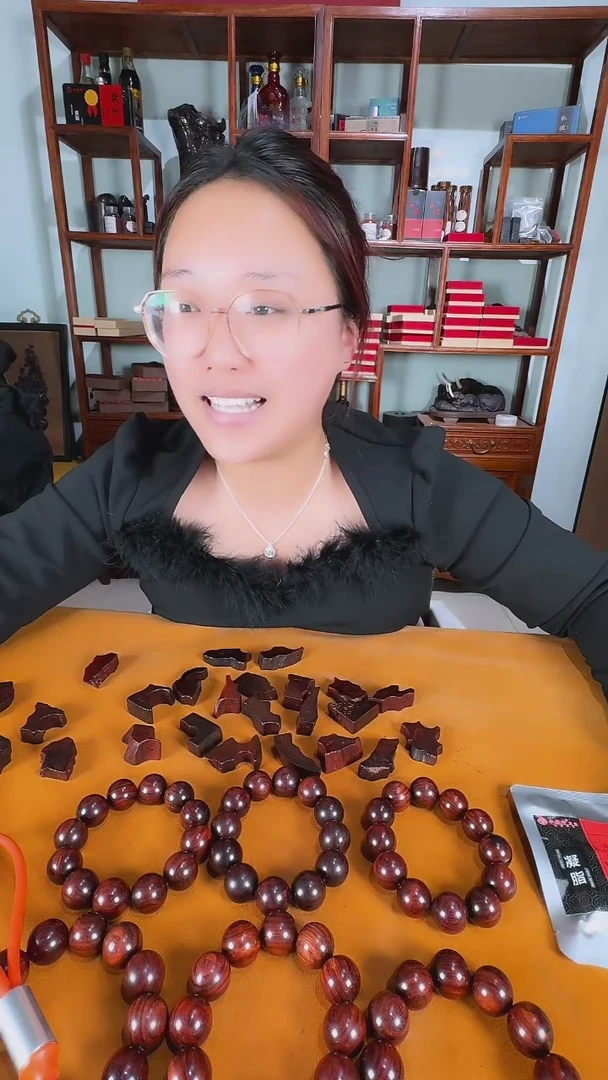 小叶紫檀手串/手链紫檀标本吊坠送紫檀膏15g