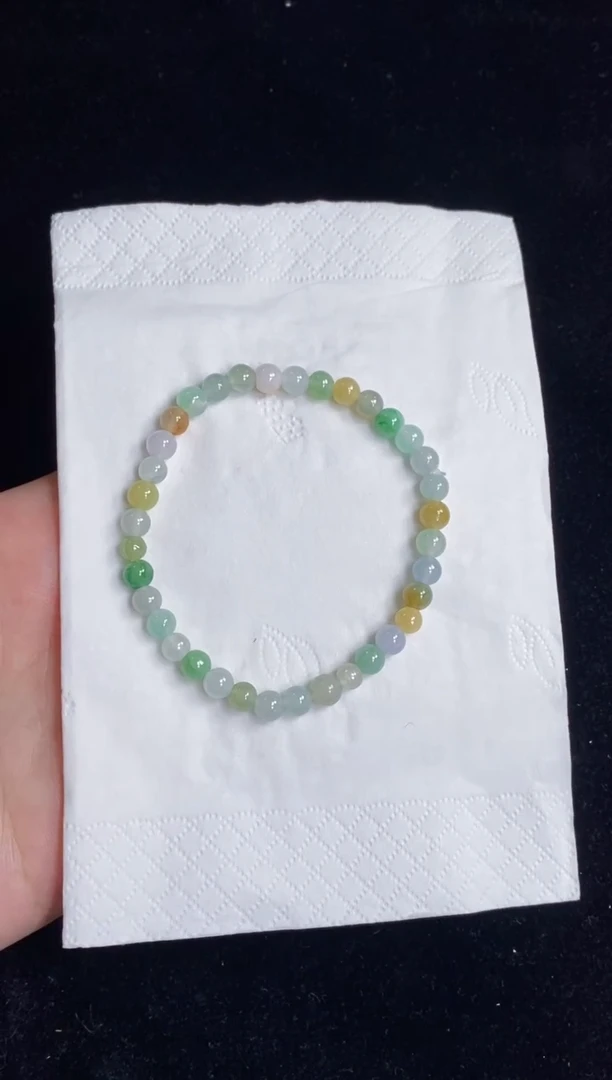 未镶嵌手串翡翠47号链接天然缅甸翡翠A货一物一证