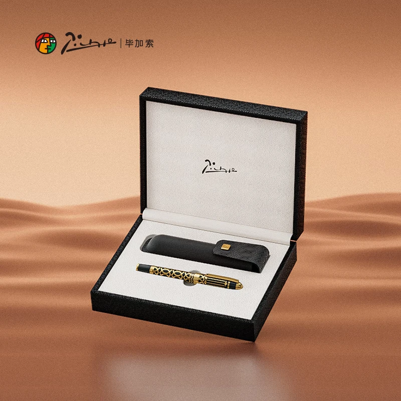 毕加索991钢笔签字笔卓越系列活塞上墨套装高端商务礼品笔鎏金F尖