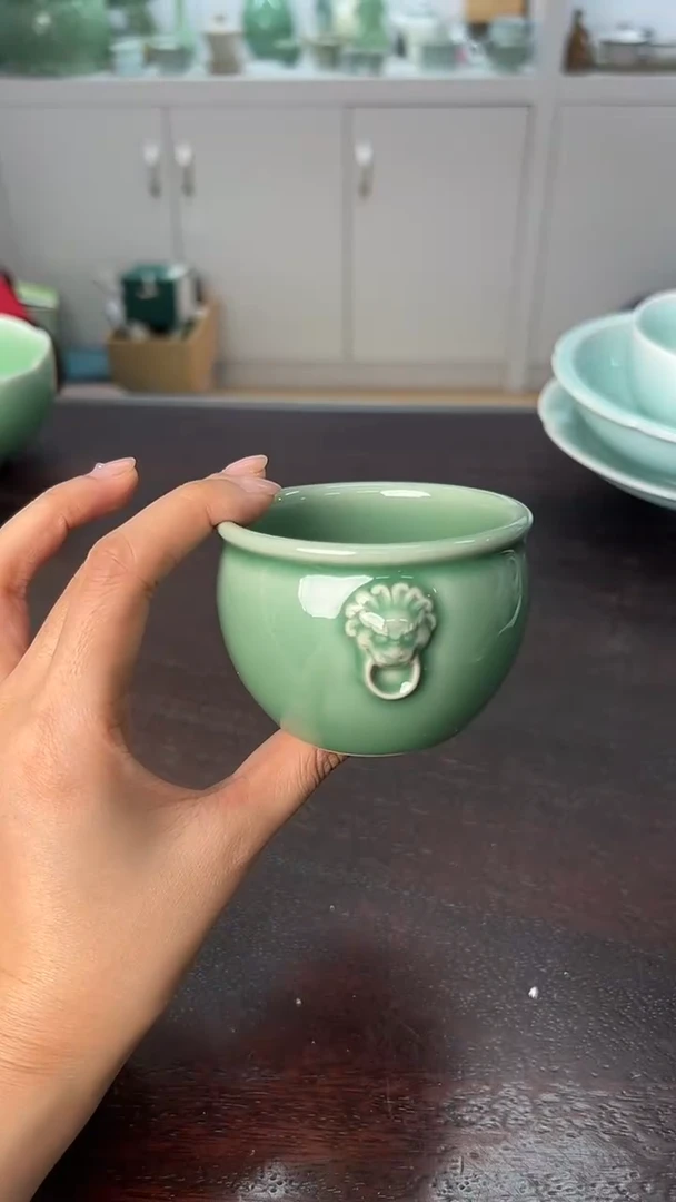 龙泉云间青瓷小米茶器
