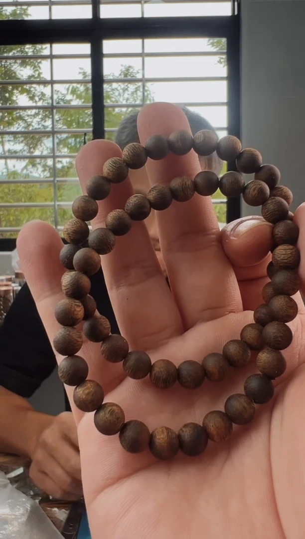 手串沉香沉水07圆珠单圈5克多样性发一