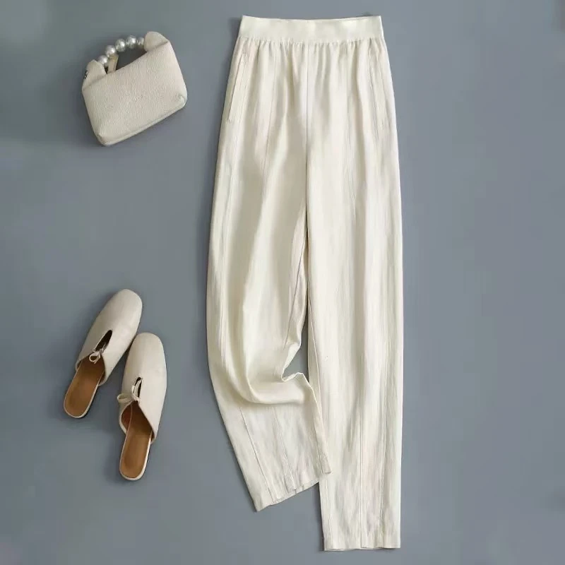 莱赛尔天丝+亚麻女式休闲裤25DAK0626