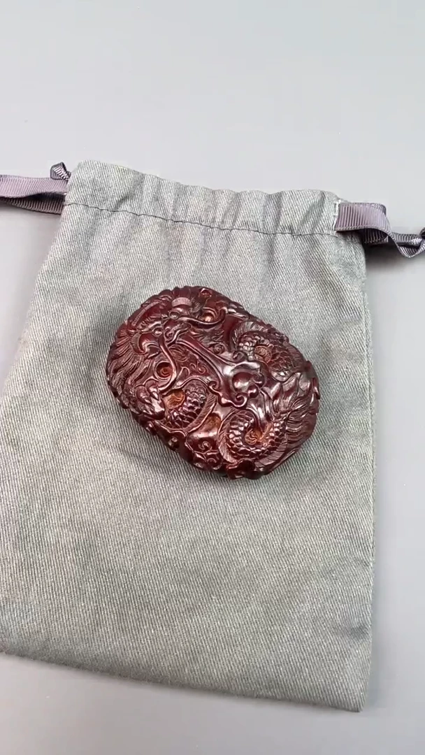 【闪购商品】檀香紫檀（小叶紫檀）把件印度小叶紫檀 龙牌