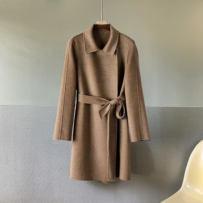 【201-299】百搭中长款冬季双面羊毛大衣