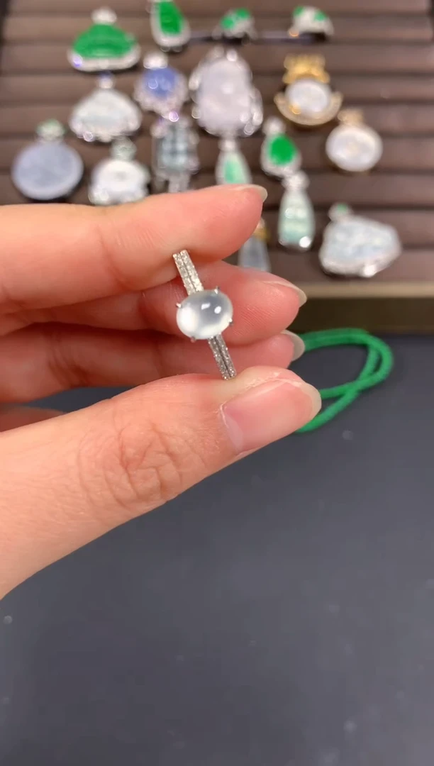 【闪购商品】翡翠戒指18K金镶嵌A312|1980