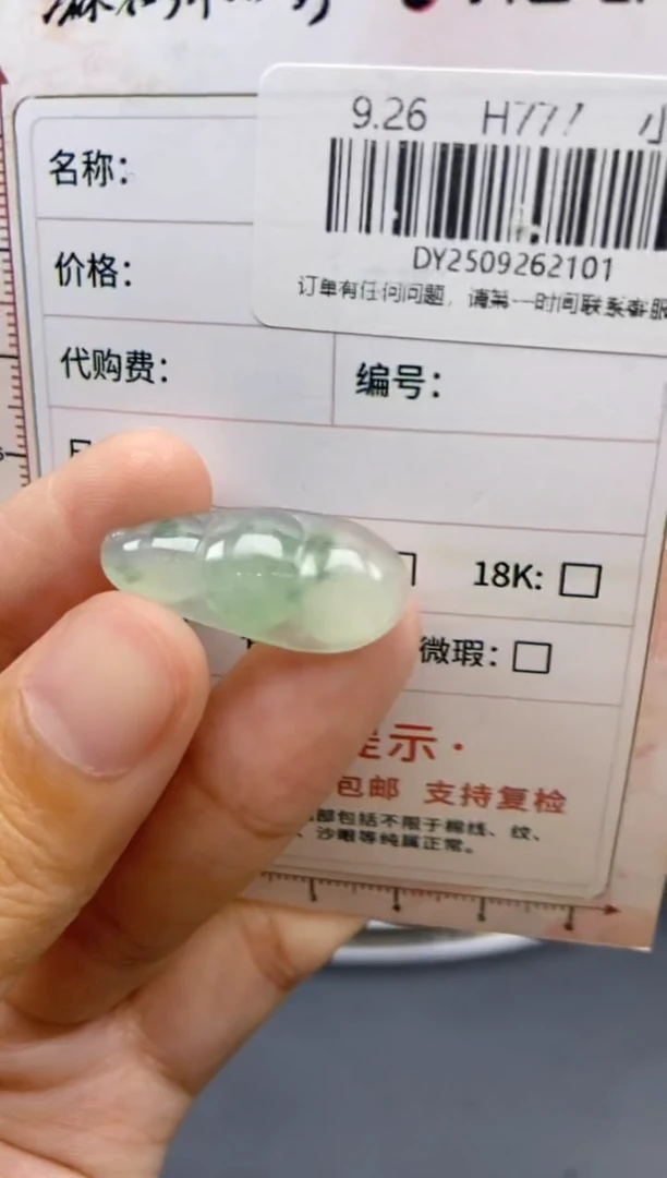 颈饰未镶嵌翡翠天然翡翠A货101
