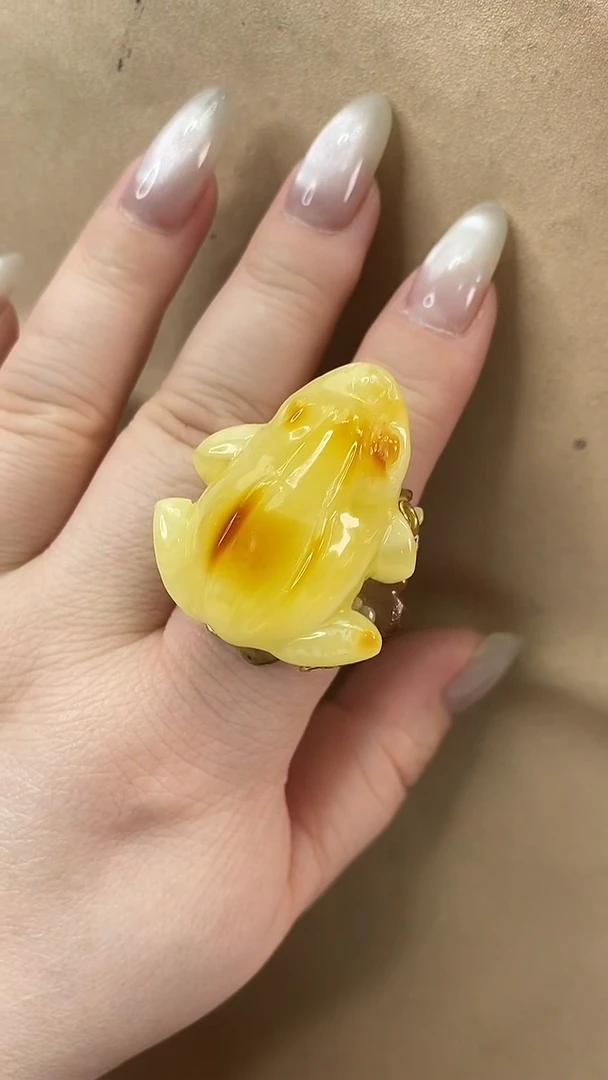 琥珀颈饰未镶嵌戒指