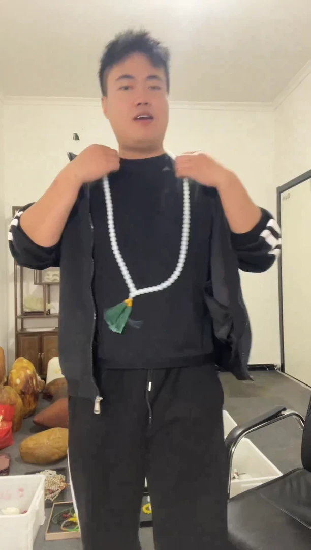 一级白108颗卡12圆珠项链