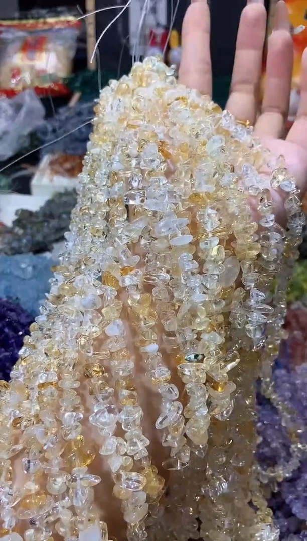 【闪购商品】水晶珠宝半成品未镶嵌黄水晶