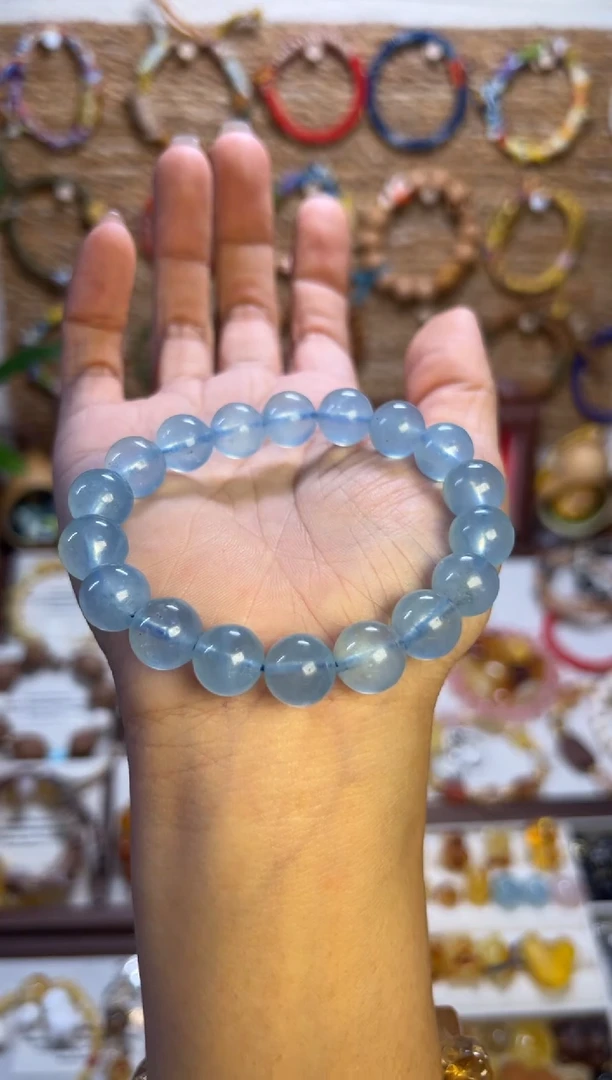 【闪购商品】石膏制品海蓝单圈手串