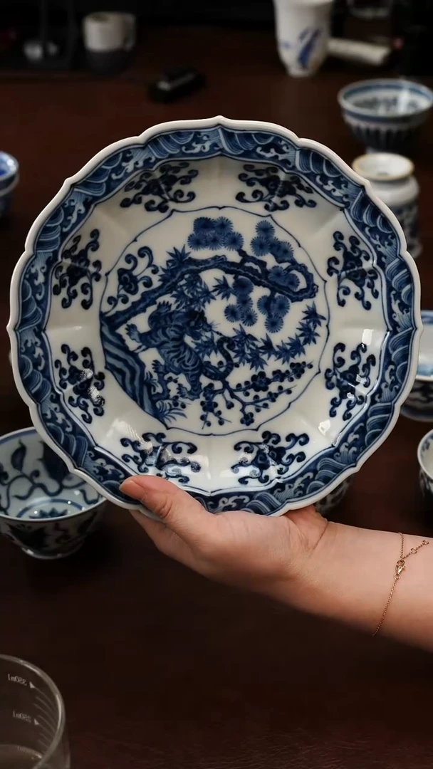 古****爱景德镇瓷器，青花瓷手绘茶具~