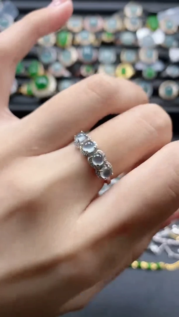 【闪购商品】翡翠戒指银S925镶嵌51151