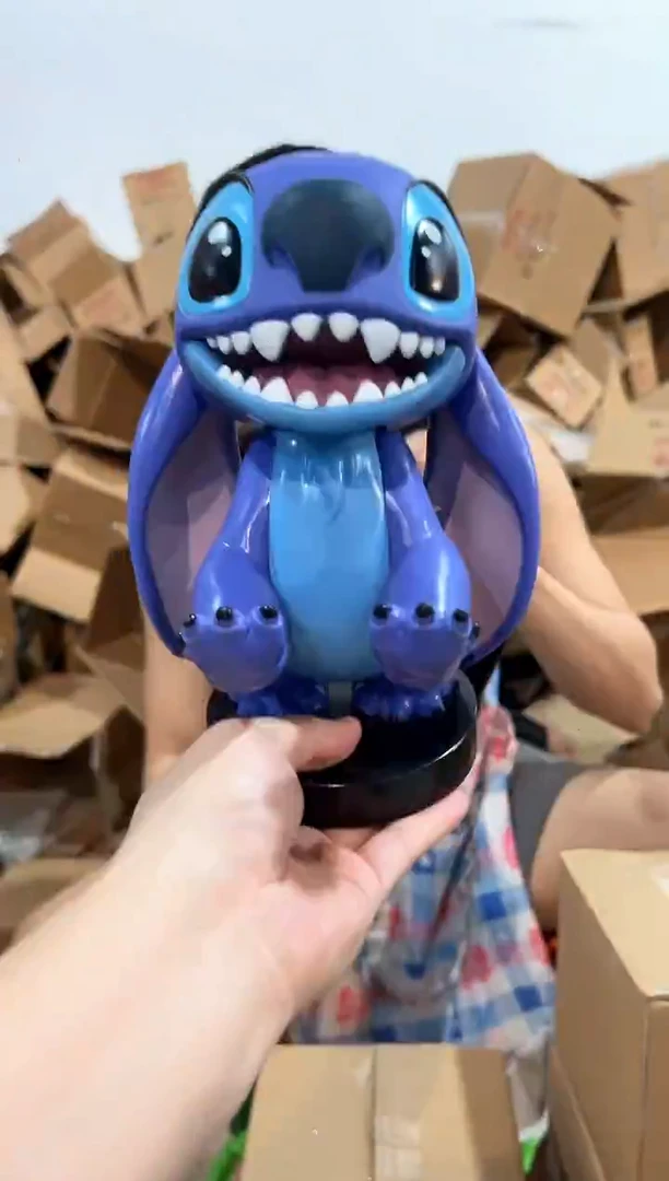 瓷片史迪仔手机支架 张嘴款