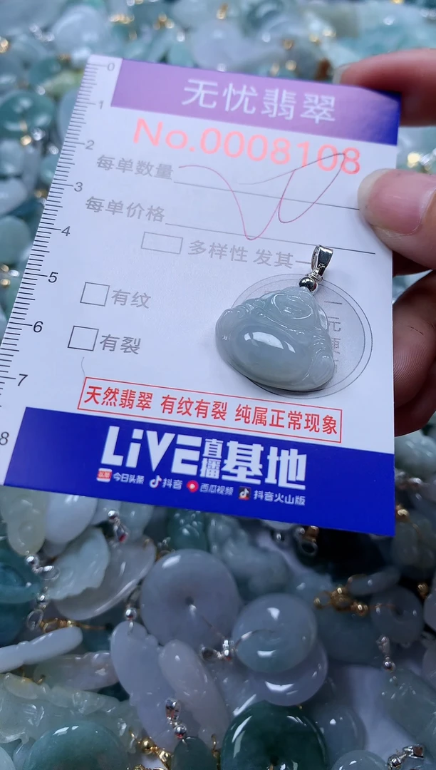 翡翠未镶嵌吊坠(不含链)8108
