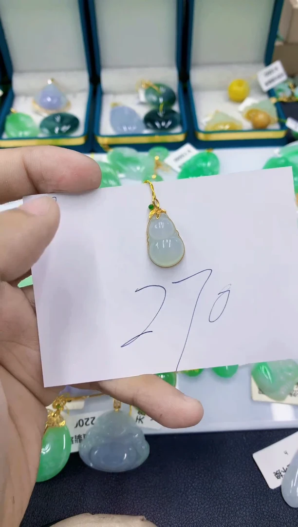 颈饰18K金镶嵌翡翠11111111