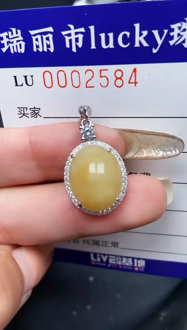 【闪购商品】翡翠颈饰银S925镶嵌2584