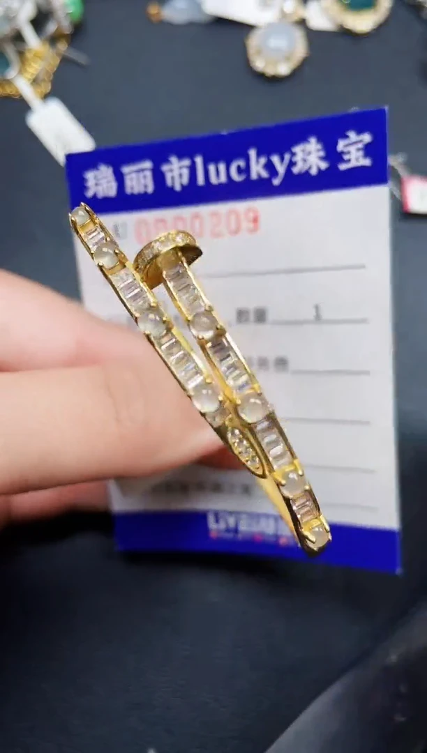 翡翠银S925镶嵌颈饰0209