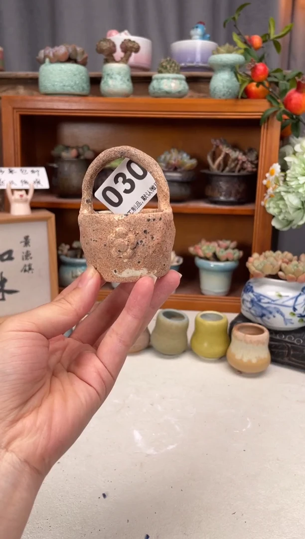 瓷片一***妮030知木小芳花盆