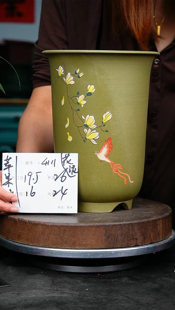 紫砂花盆花卉园艺4111