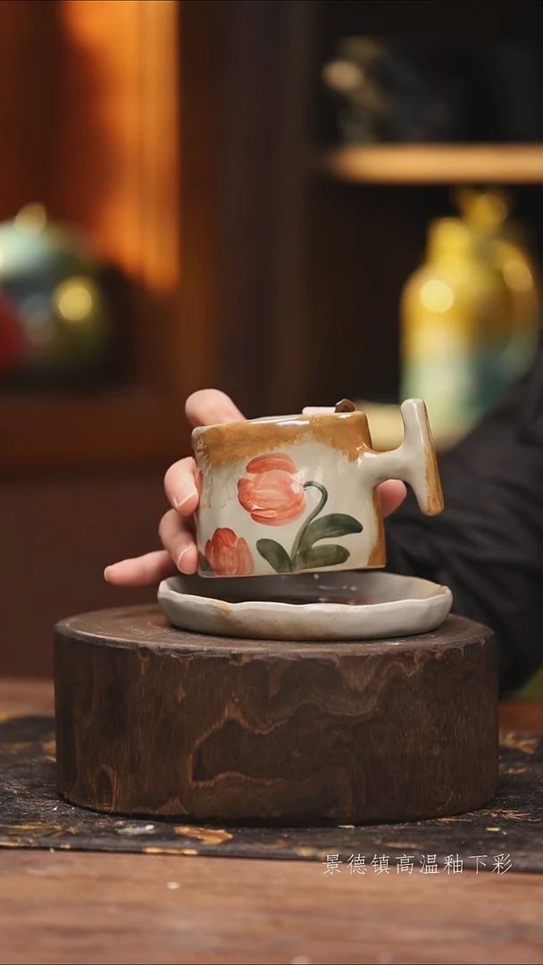 陶瓷景德镇高温釉下手绘陶瓷@L003@