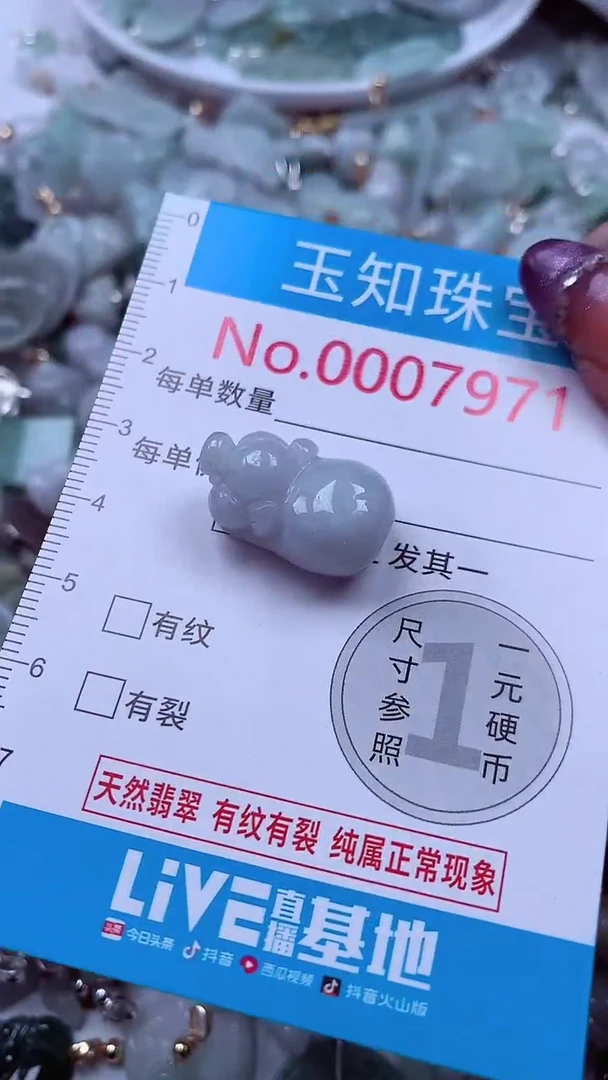 翡翠未镶嵌吊坠(不含链)7971