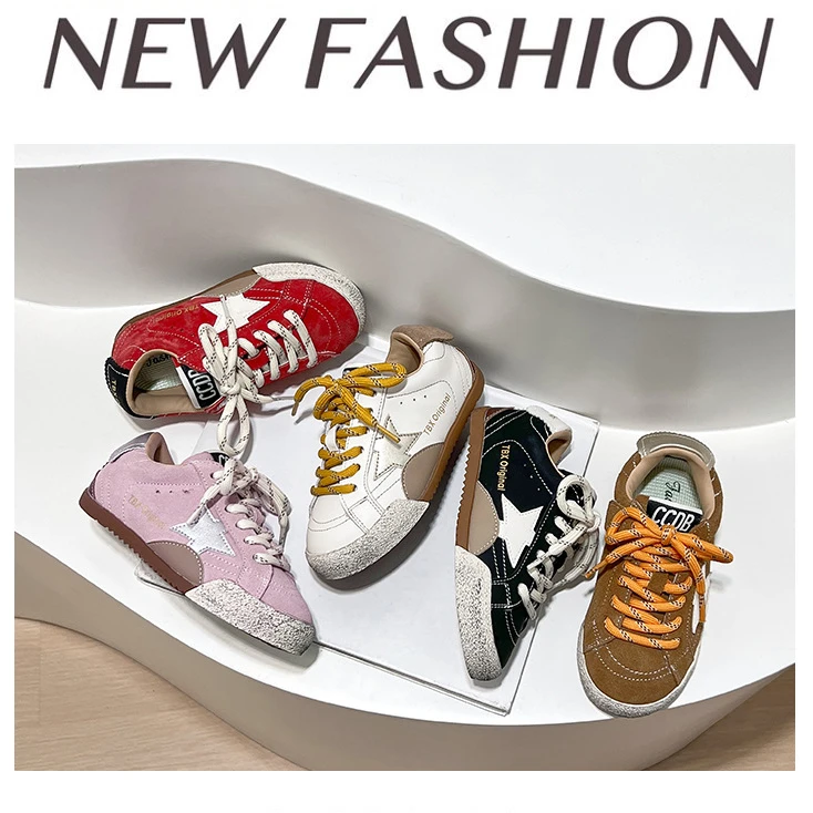 儿童【真皮】板鞋2025秋季女童透气小脏鞋韩版百搭男童休闲小白鞋