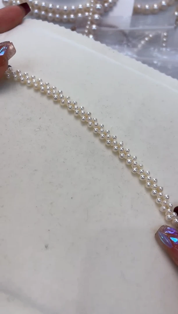 【闪购商品】淡水珍珠手绳银S925镶嵌编织款