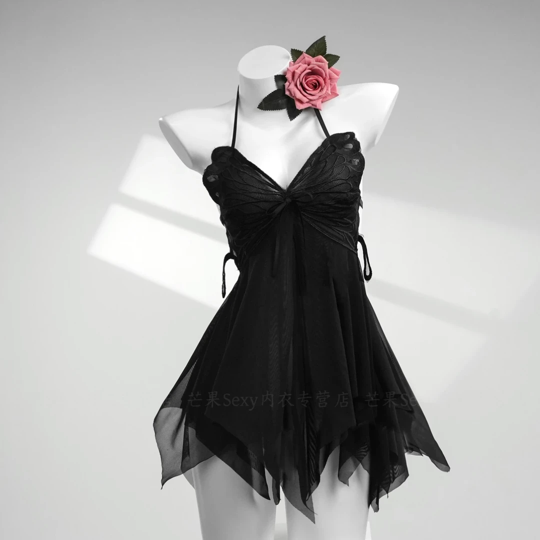 【鸟语花香】大码性感睡衣高级感纯欲风性感吊带蕾丝睡裙私房睡衣