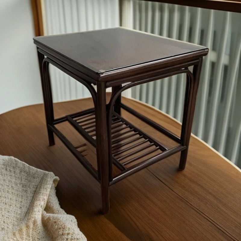 天然藤桌角几几客厅边几桌子简约阳台藤方几茶几