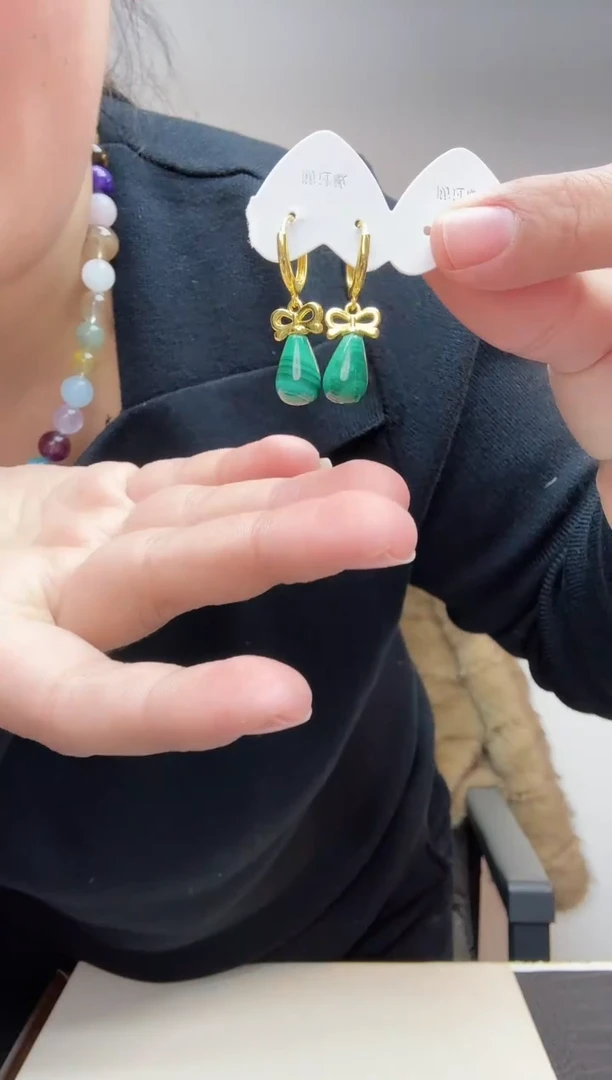 未镶嵌耳饰水晶孔雀耳钉131