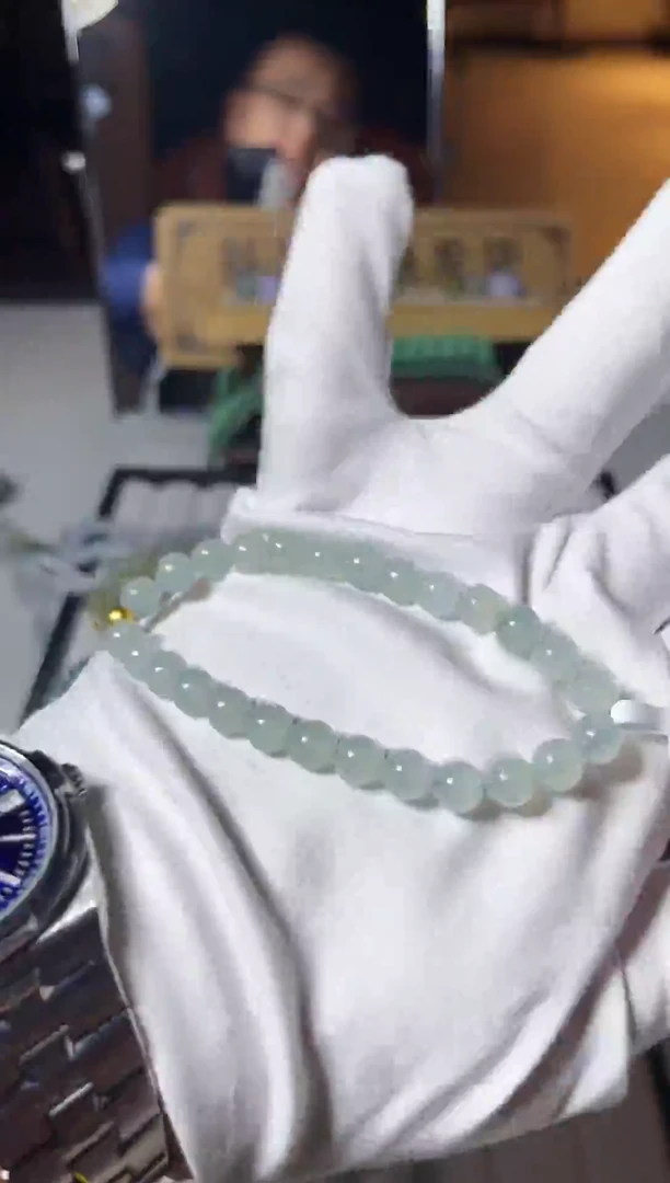 散珠翡翠翡翠手串卡7+