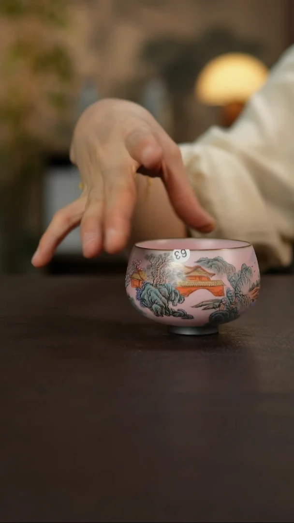 杯景德镇陶瓷杯碗柴烧多人